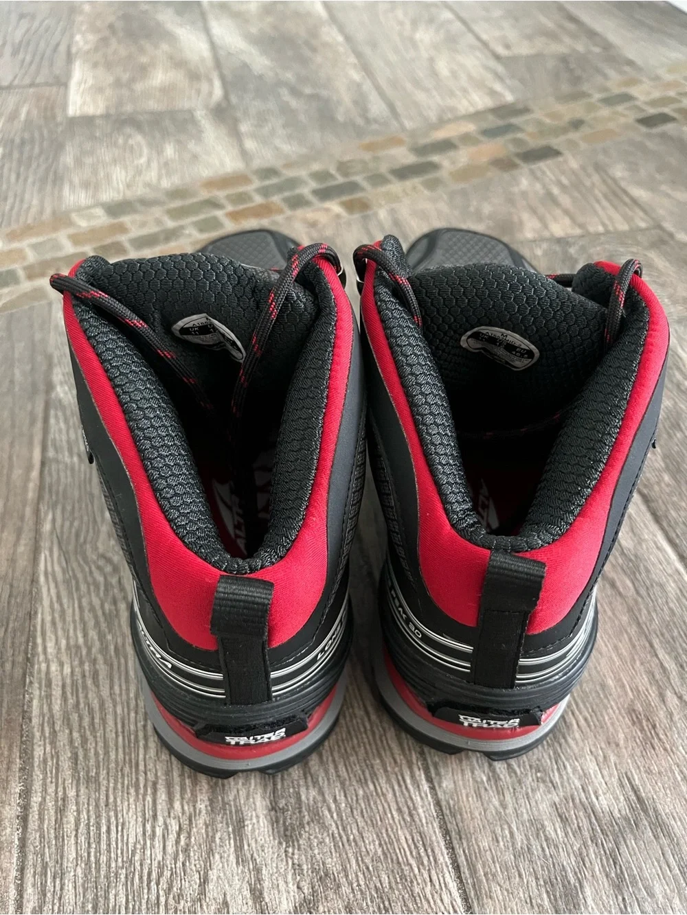 Altra Lone Peak Mid Men’s Black and Red Trail Hiking Boots